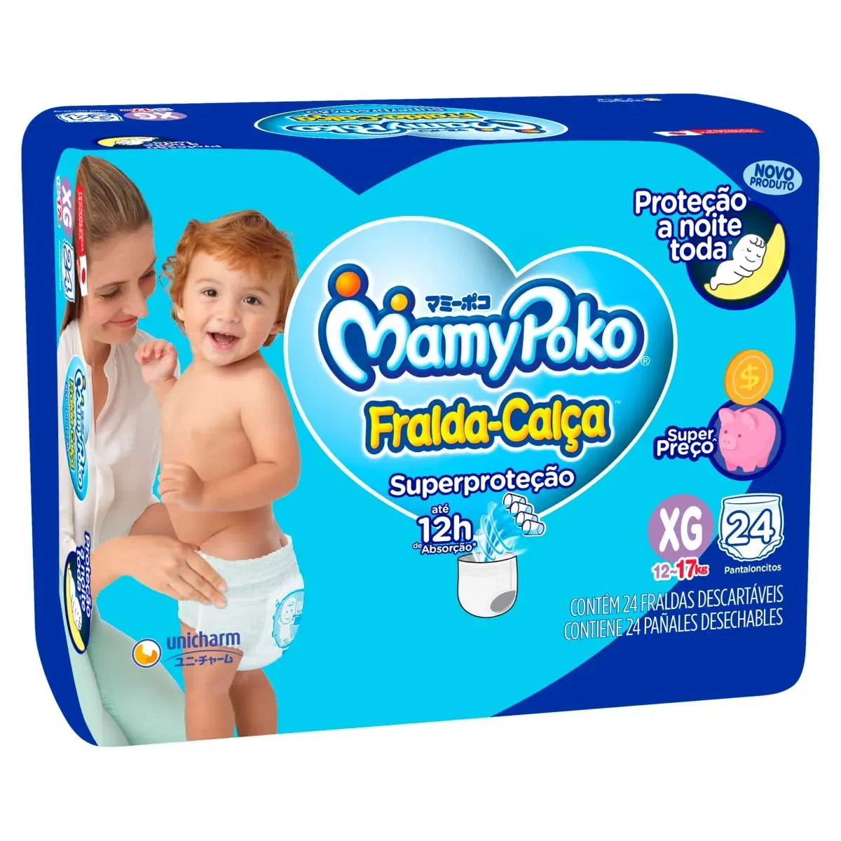Fralda Descartável Infantil Calça MamyPoko 24UN