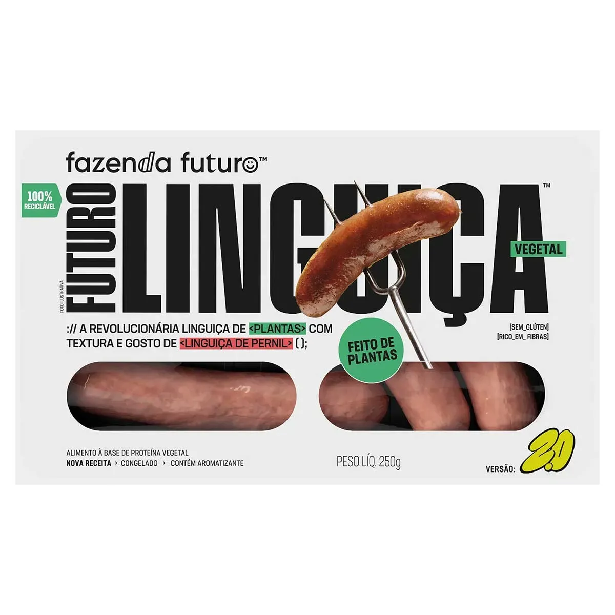 Linguiça Vegetal Fazenda Futuro 250G