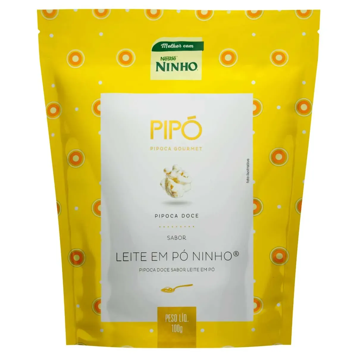 Pipoca Doce Leite em Pó Pipó Gourmet Ninho 100G