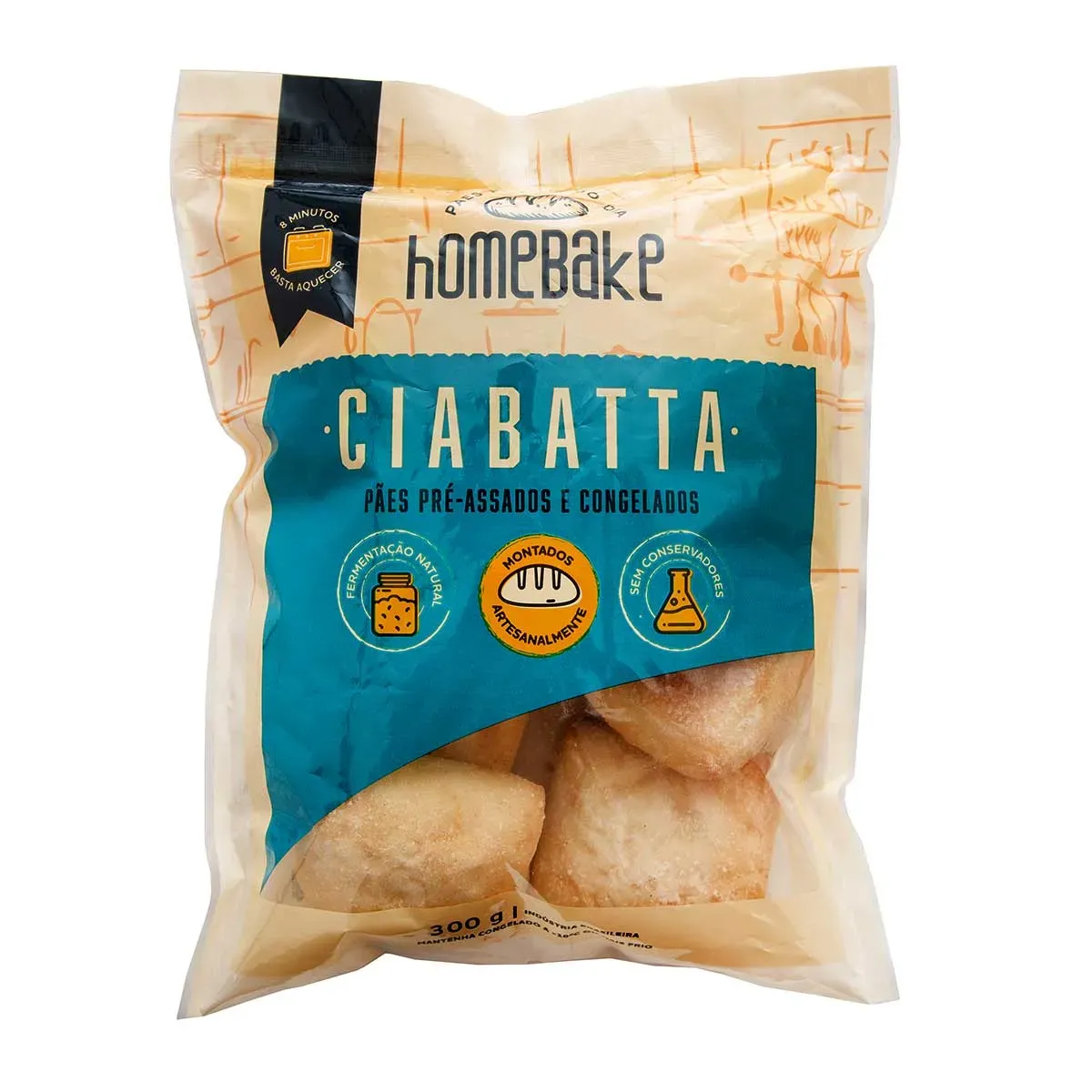 Pão Ciabatta Homebake 300G