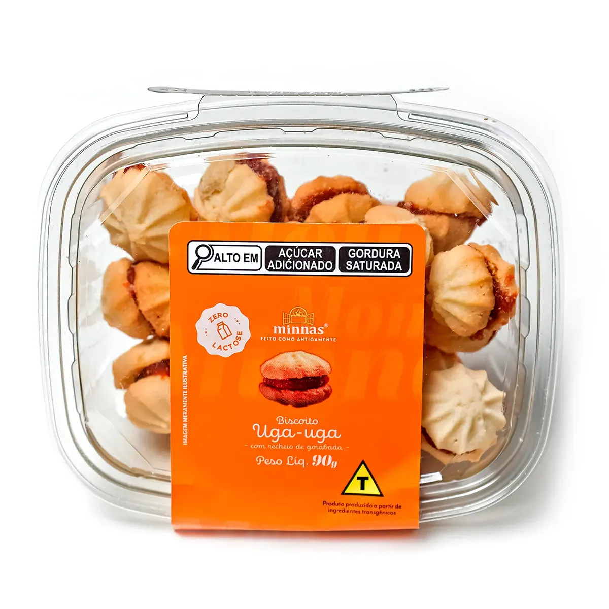 Biscoito Amanteigado Recheado Goiabada Uga-Uga 90G
