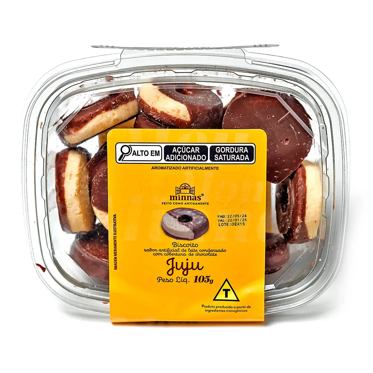 Biscoito Amanteigado Coberto Chocolate Juju 105G