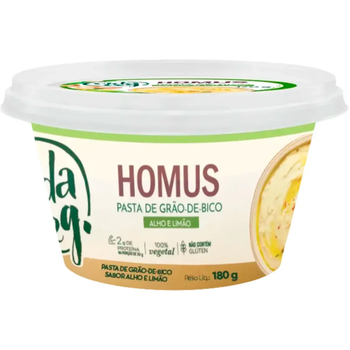 Homus Pasta Grão-De-Bico Alho Limão Vida Veg 180G