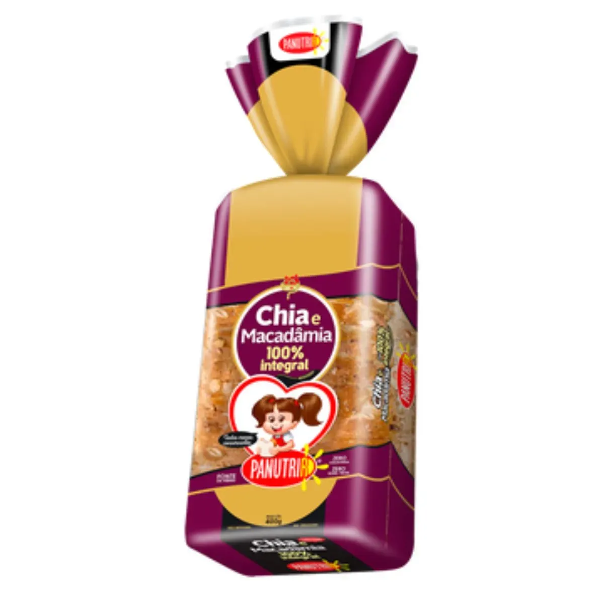 Pão Forma 100% Integral Chia Macadâmia 400G