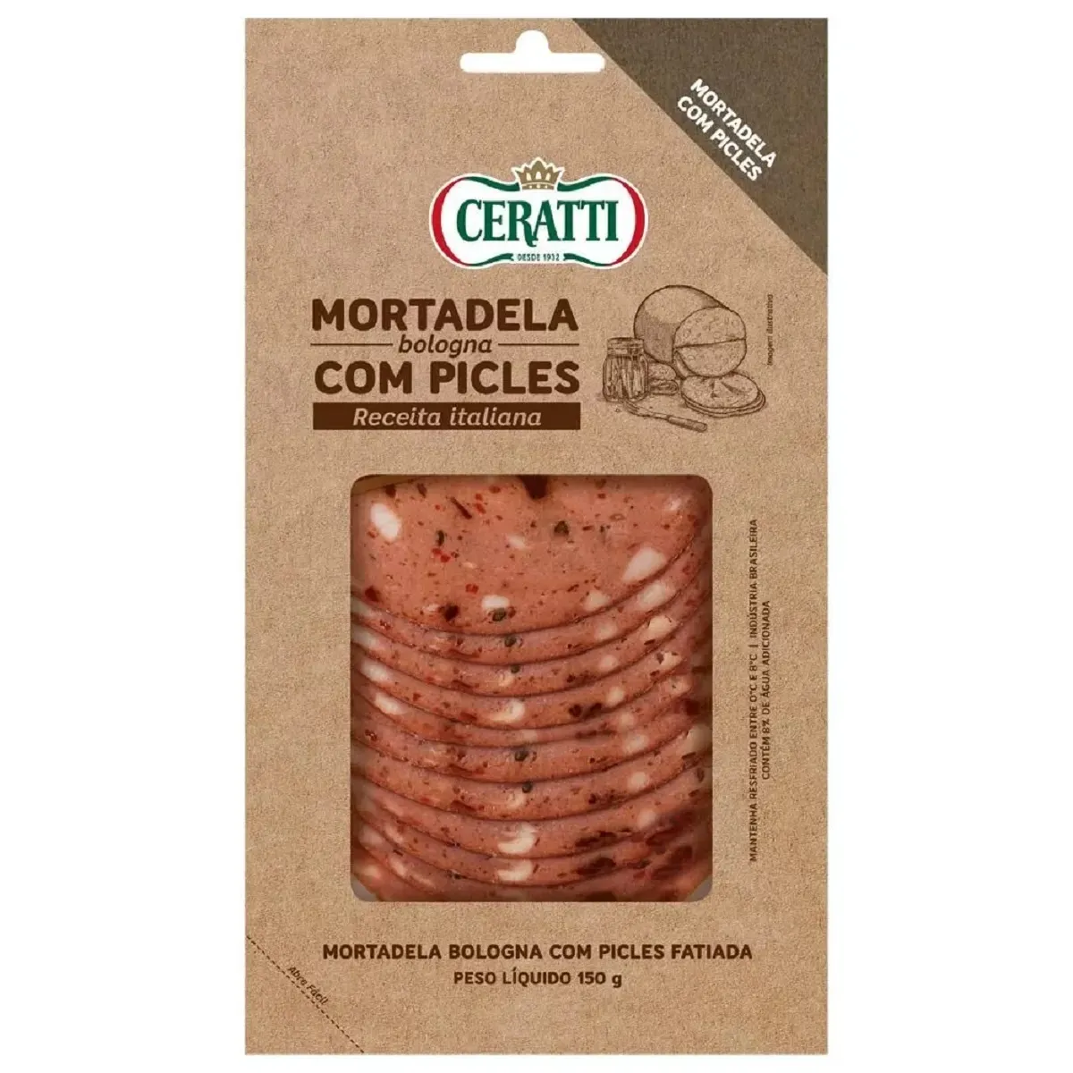 Mortadela Fatiada com Picles Ceratti 150G