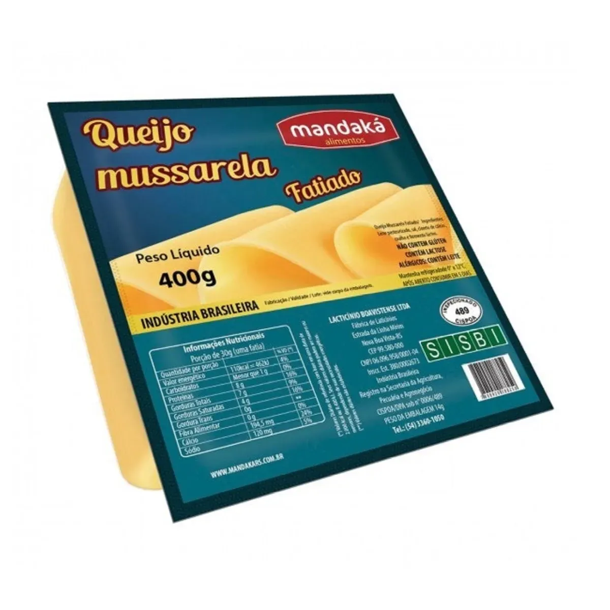 Queijo Mussarela Fatiada Mandaká 400G