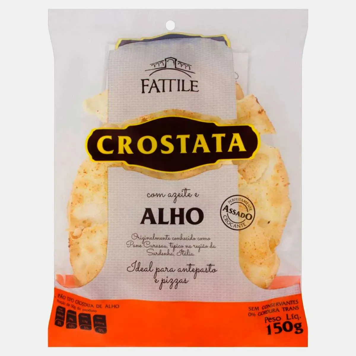 Pão Tipo Crostata com Alho Fattile 150G