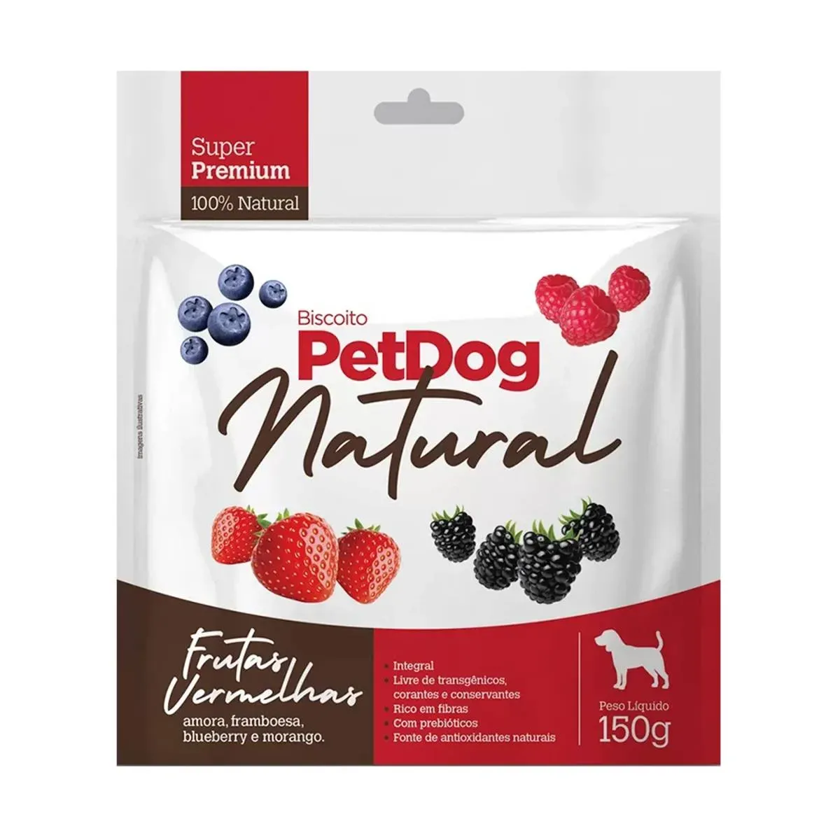 Biscoito Dog Natural Frutas Vermelhas 150G