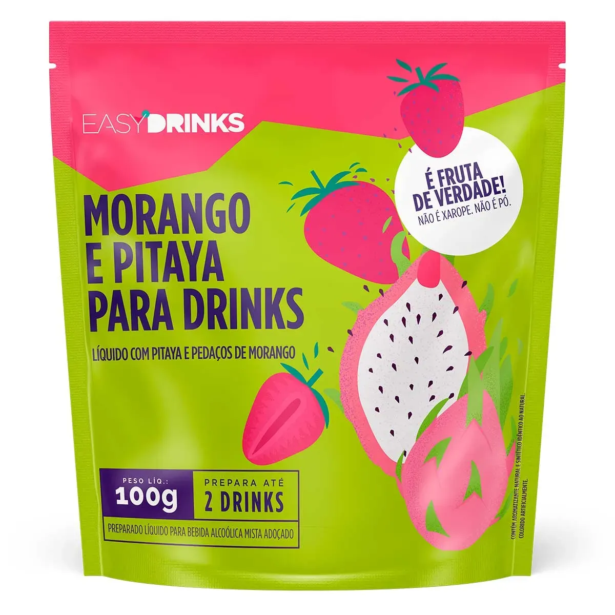 Preparado Frutas Morango Pitaya Easy Drinks 100G