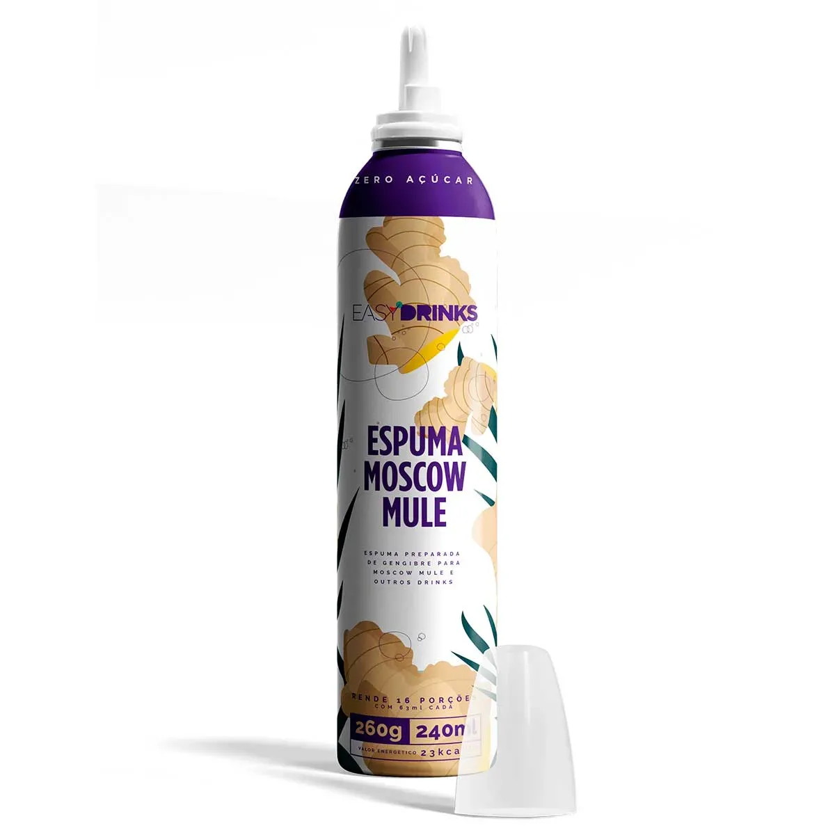 Espuma de Gengibre Zero Açúcares Easy Drinks 260G