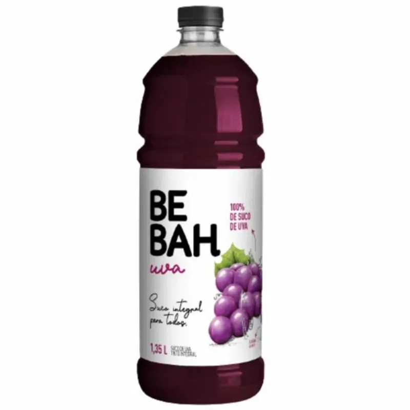 Suco Integral de Uva Tinto Bebah 1,35L