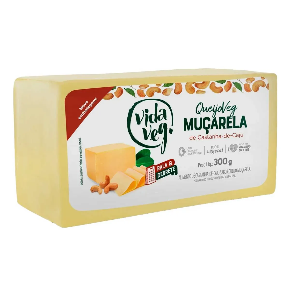Queijo Mussarela Vegano Castanha Caju Vida 300G