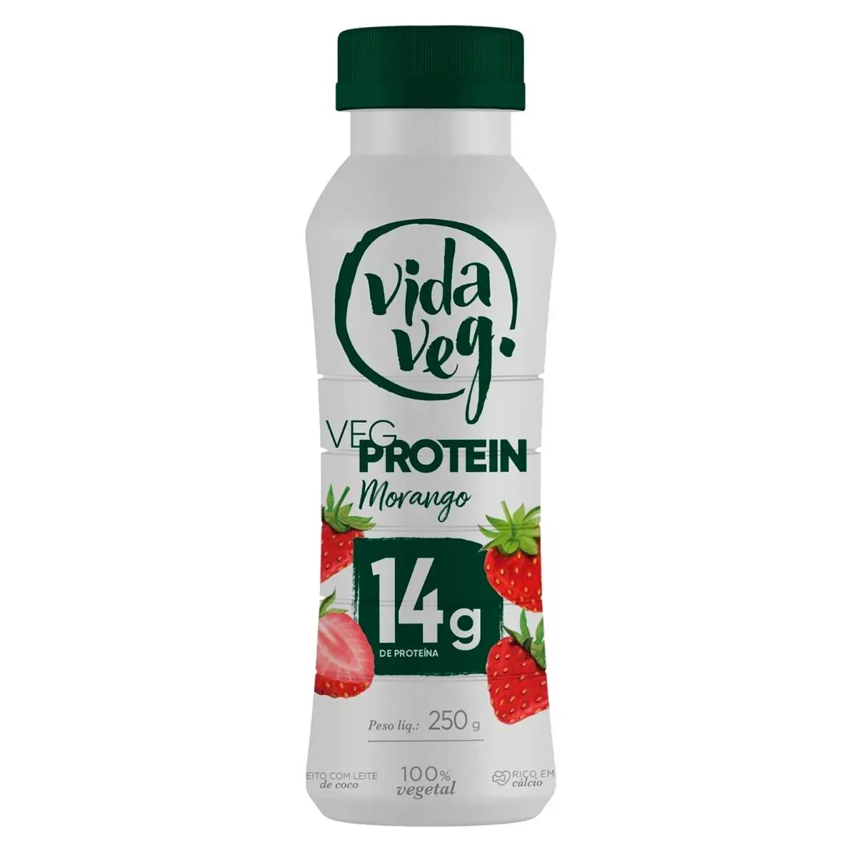 Iogurte Proteico Vegano Proteína Morango Vida 250G