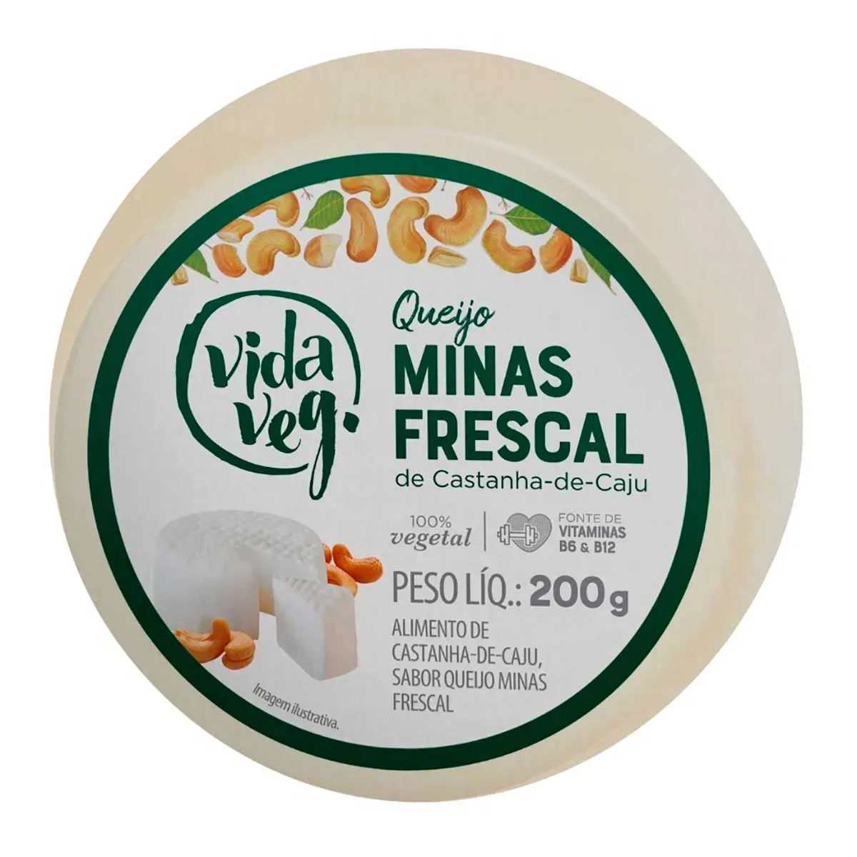 Queijo Minas Frescal Vegano Castanha Caju 200G