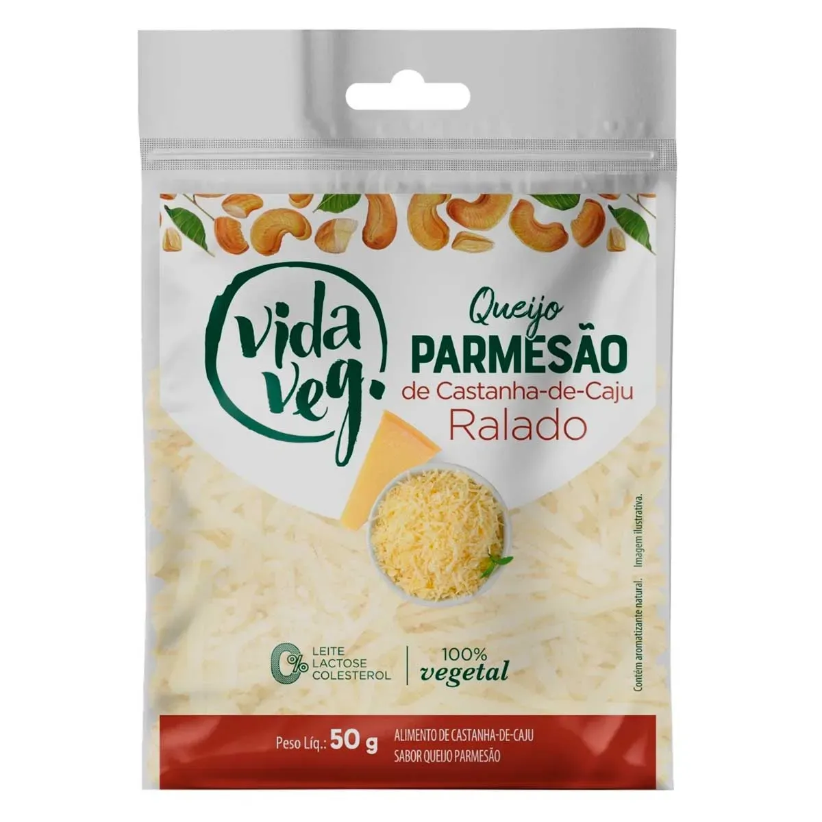 Queijo Parmesão Ralado Vegano Castanha Caju 50G