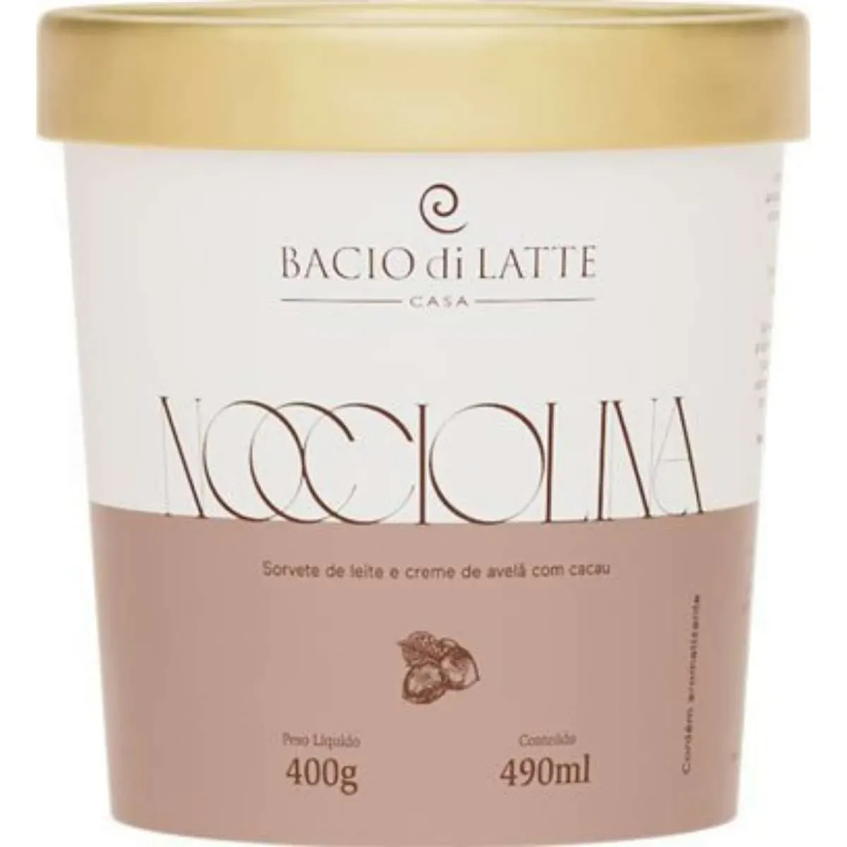 Sorvete Nocciolina Bacio Di Latte 490ML