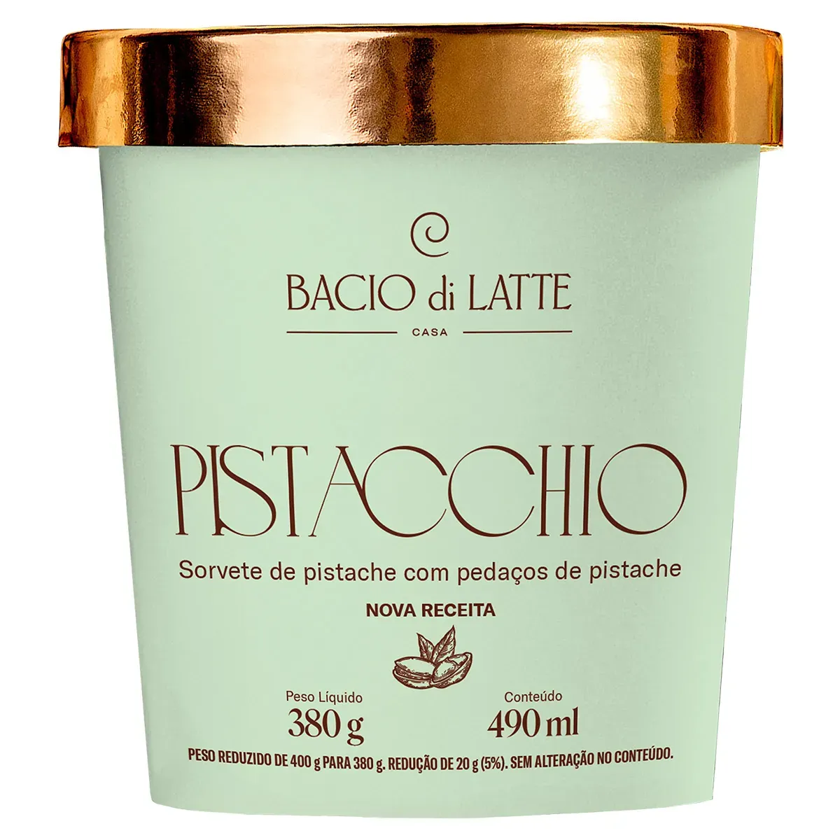 Sorvete Pistacchio Bacio di Latte 490ML