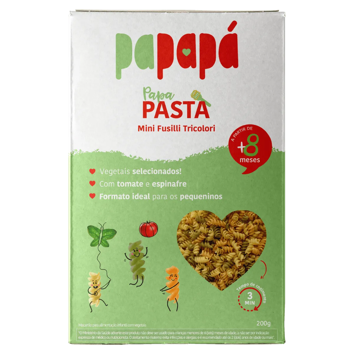 Macarrão Tricolori Minifusilli Papapá 200G