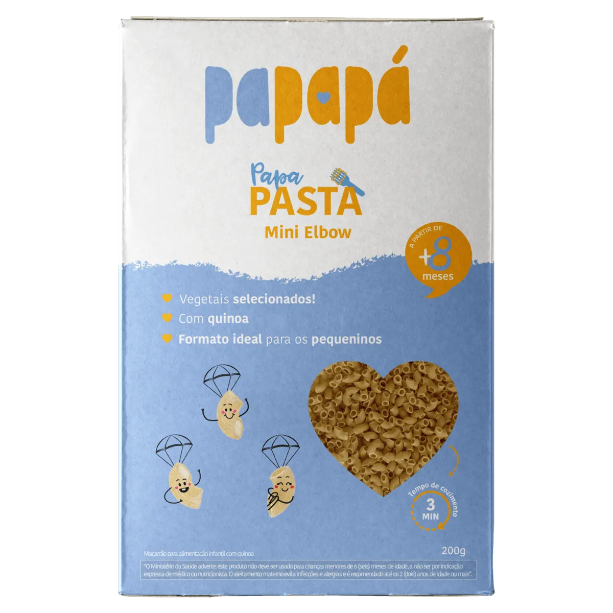 Macarrão Farinha Quinoa Minielbow Papapá 200G