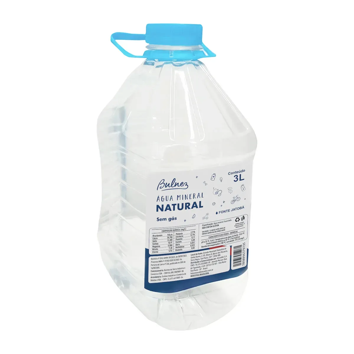 Água Mineral sem Gás Bulnez 3L