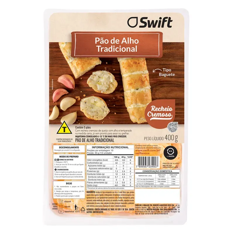 Pão de Alho Bag Swift 400G