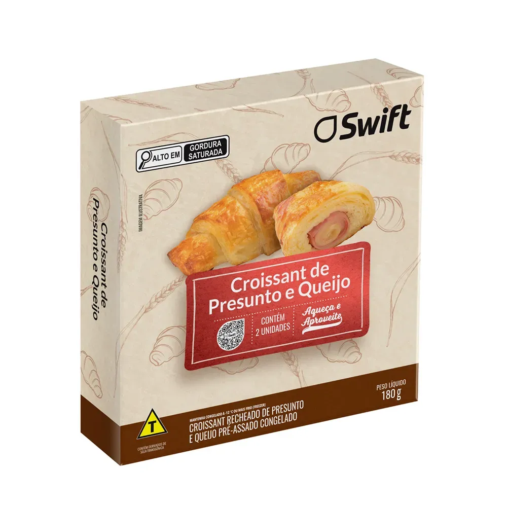 Croissant Presunto e Queijo Swift 180G