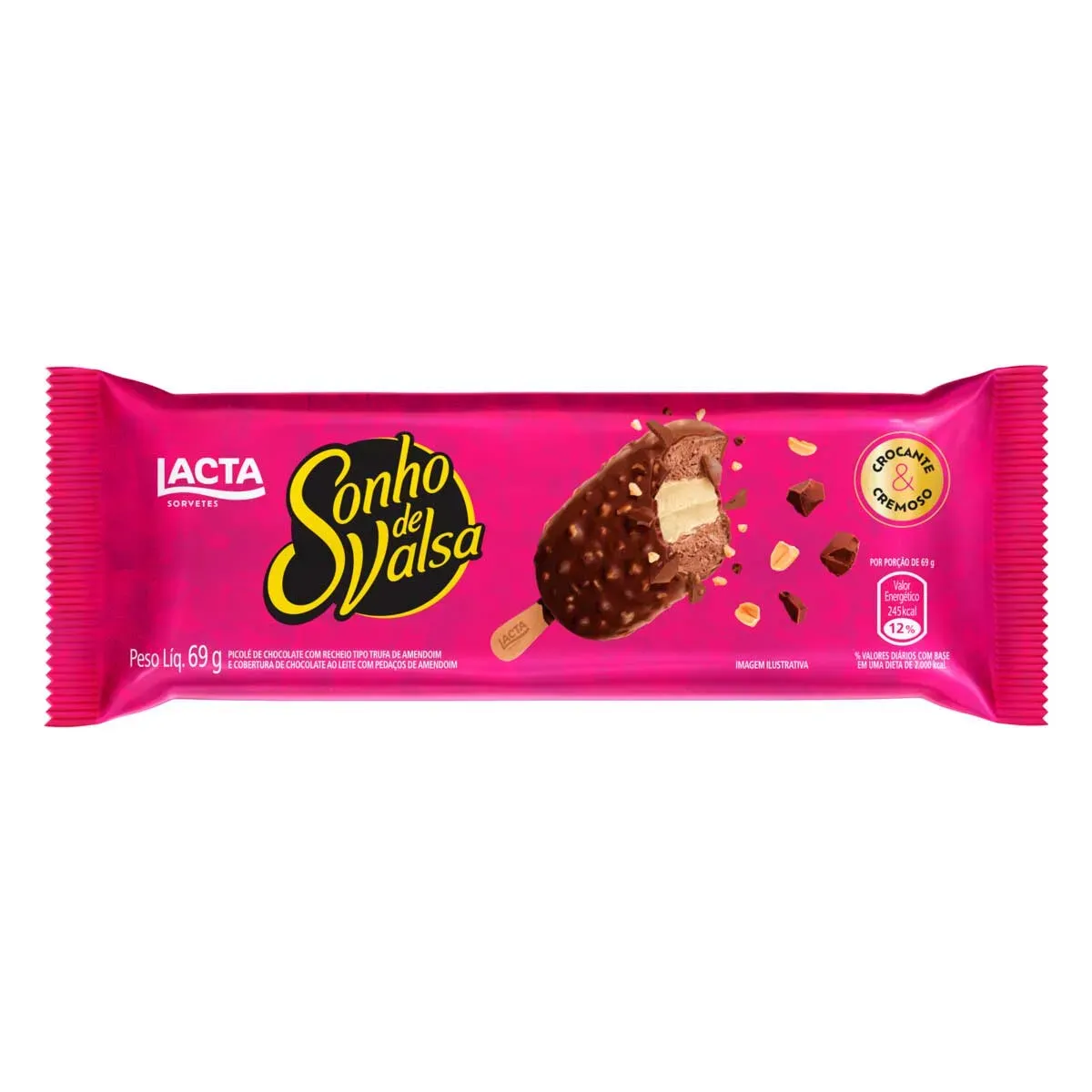 Picolé Sonho de Valsa Lacta 69G