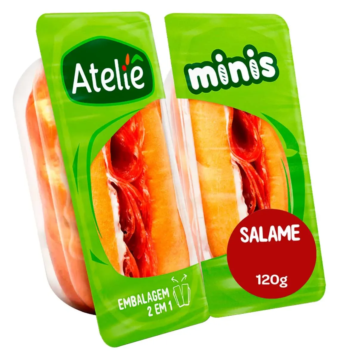 Sanduíche Mini De Salame Ateliê 120G
