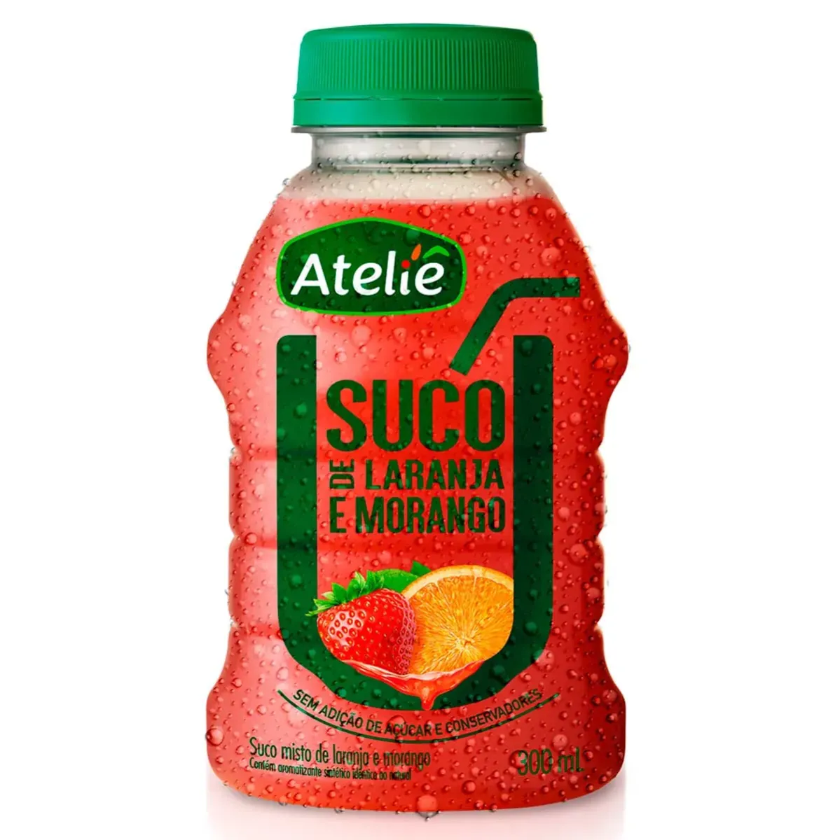 Suco de Laranja e Morango Ateliê 300ML