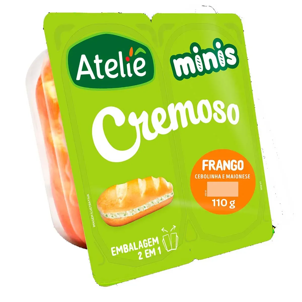 Sanduíche Cremoso Ateliê Mini Frango 110G