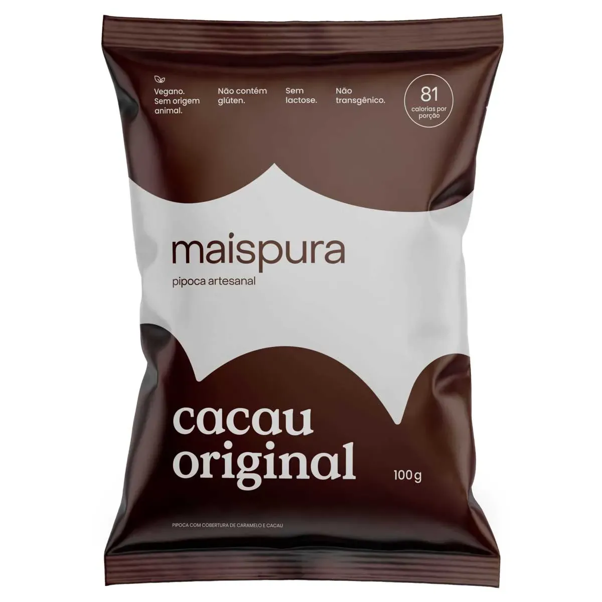 Pipoca Artesanal Cobertura Caramelo Cacau 100G
