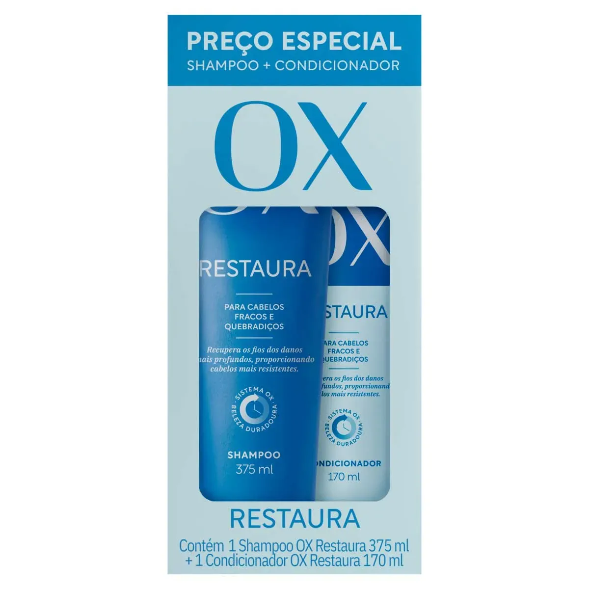 Kit Shampoo + Condicionador OX Cosméticos 170ML