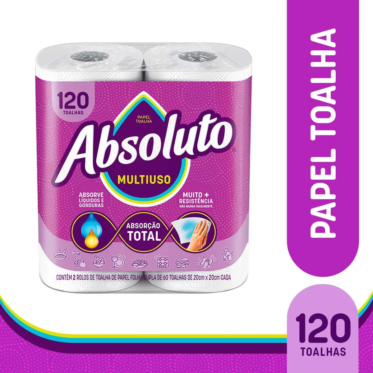 Papel Toalha Multiuso Absoluto 2UN