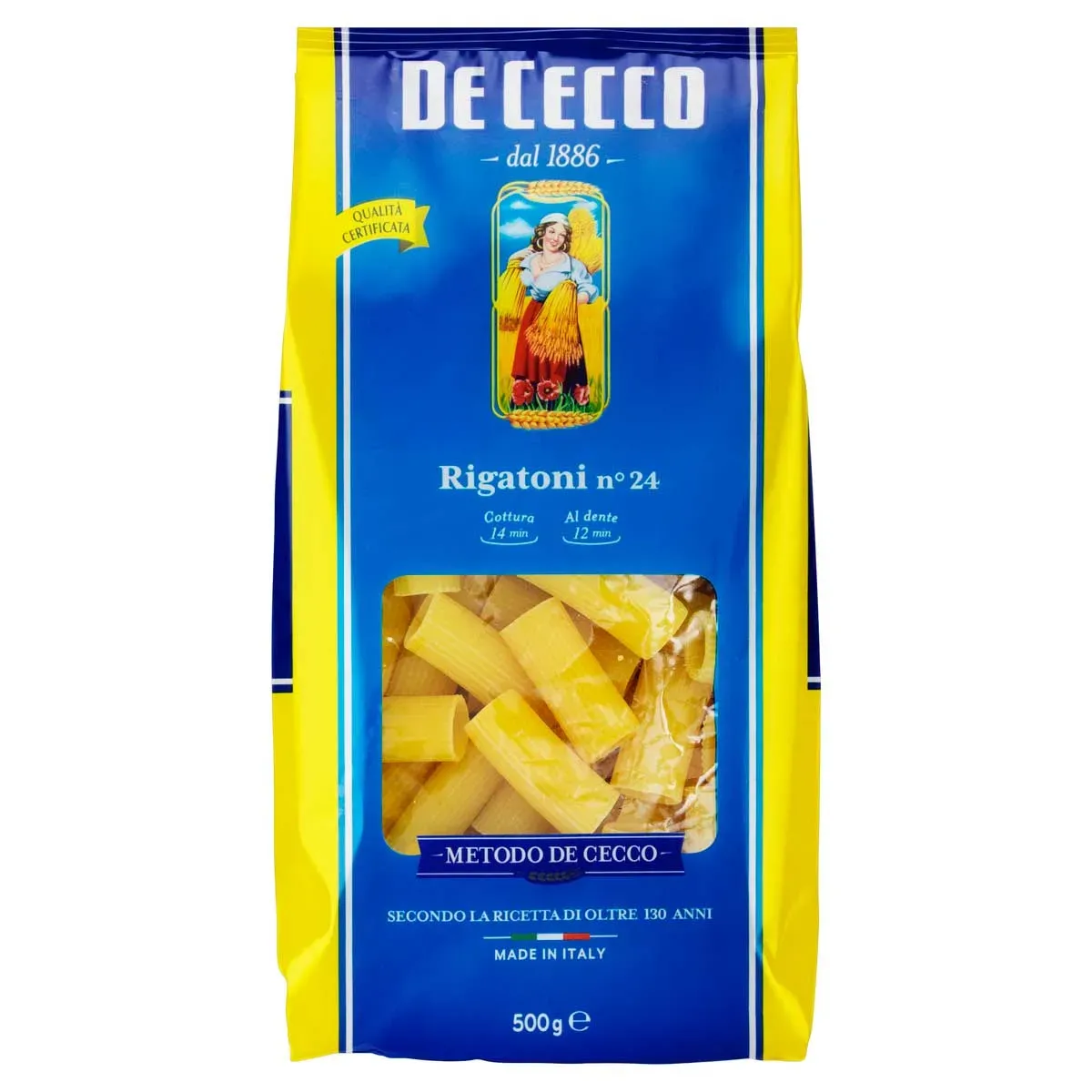 Macarrão Trigo Grano Duro Rigatoni 24 Cecco 500G