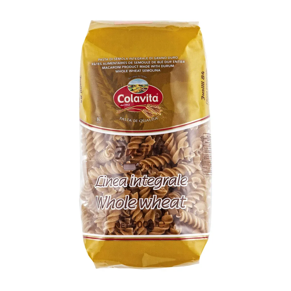 Macarrão Fusilli Integral Colavita 500G