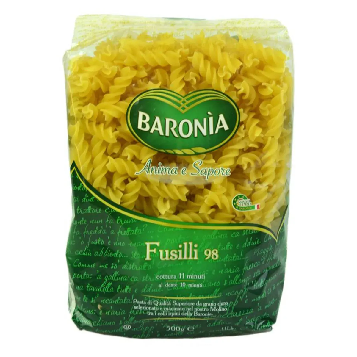 Macarrão Parafuso Baronia Grano Duro 500G