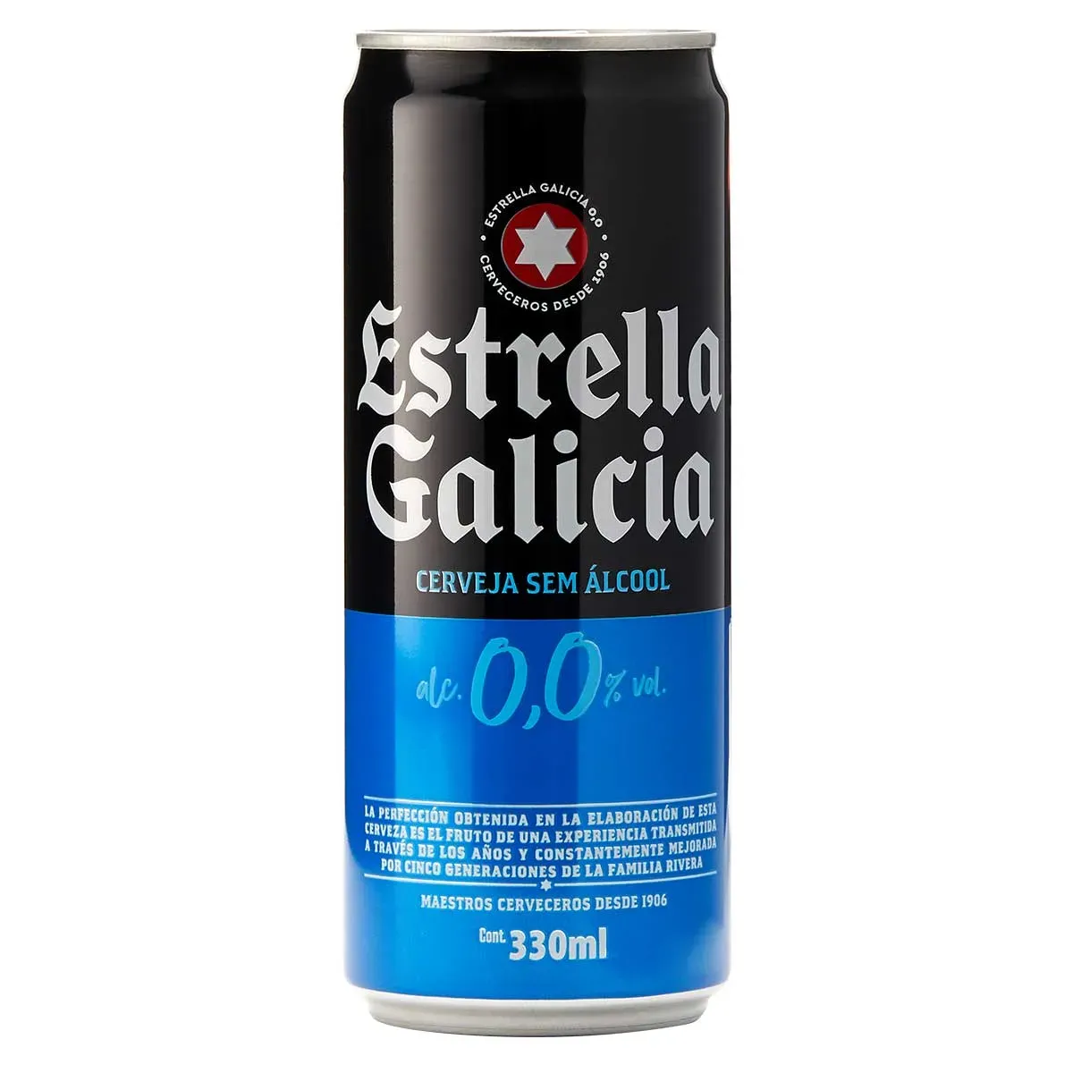 Cerveja Estrella Galicia Zero Álcool 330ML