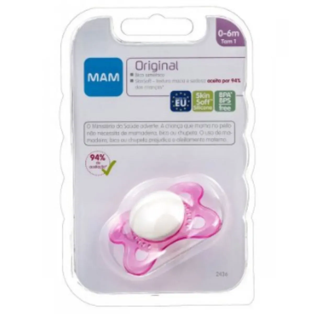 Chupeta 6 Meses Blister Mam Rosa UN