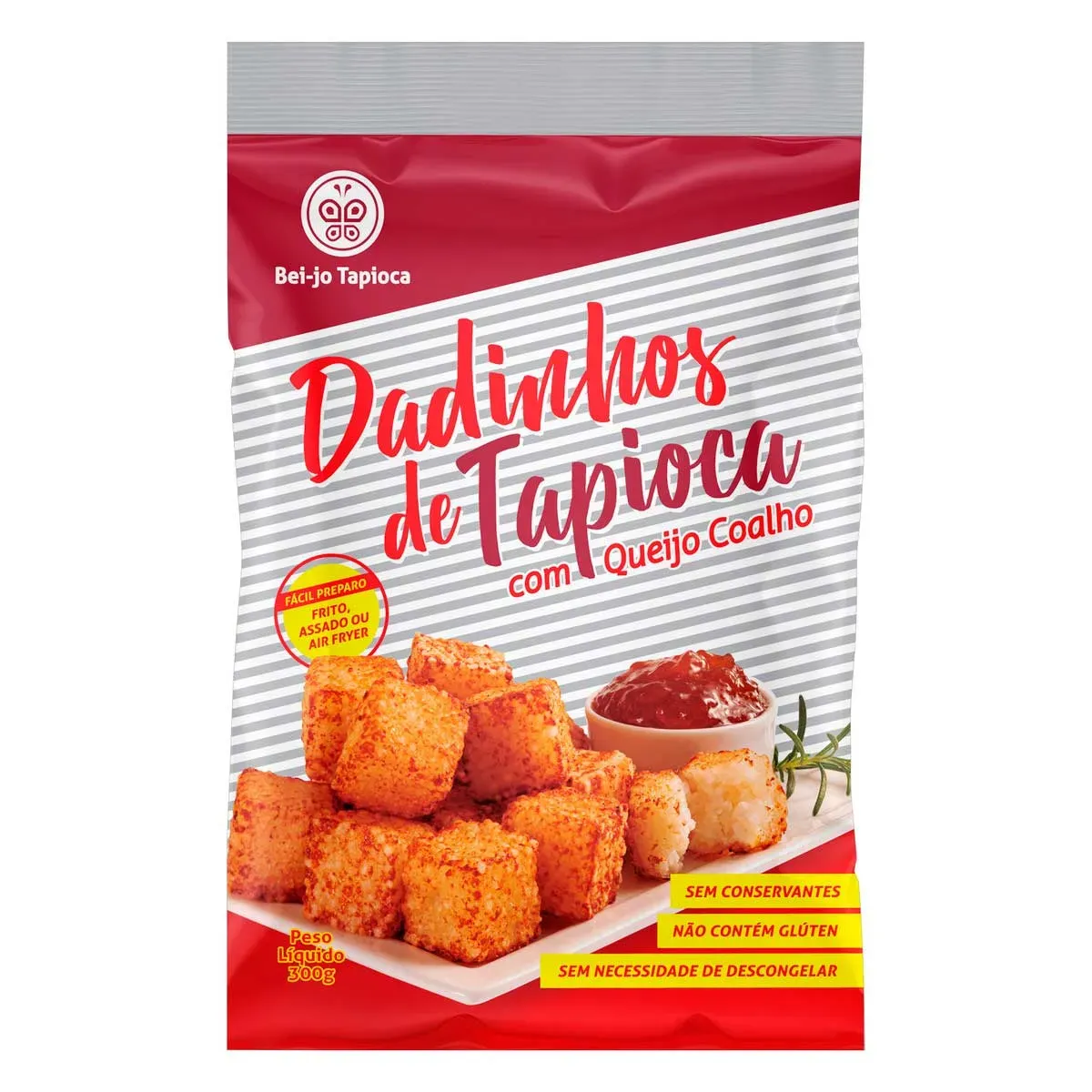 Dadinho Tapioca Queijo Coalho Bei-jo Tapioca 300G