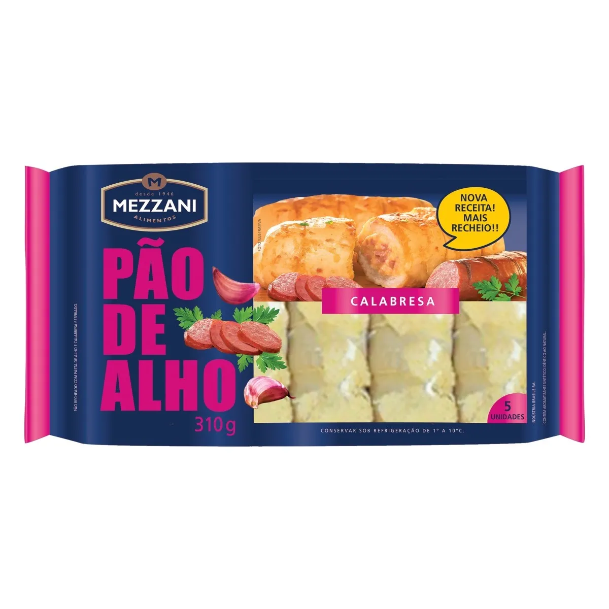 Pão de Alho Calabresa Mezzani 310G