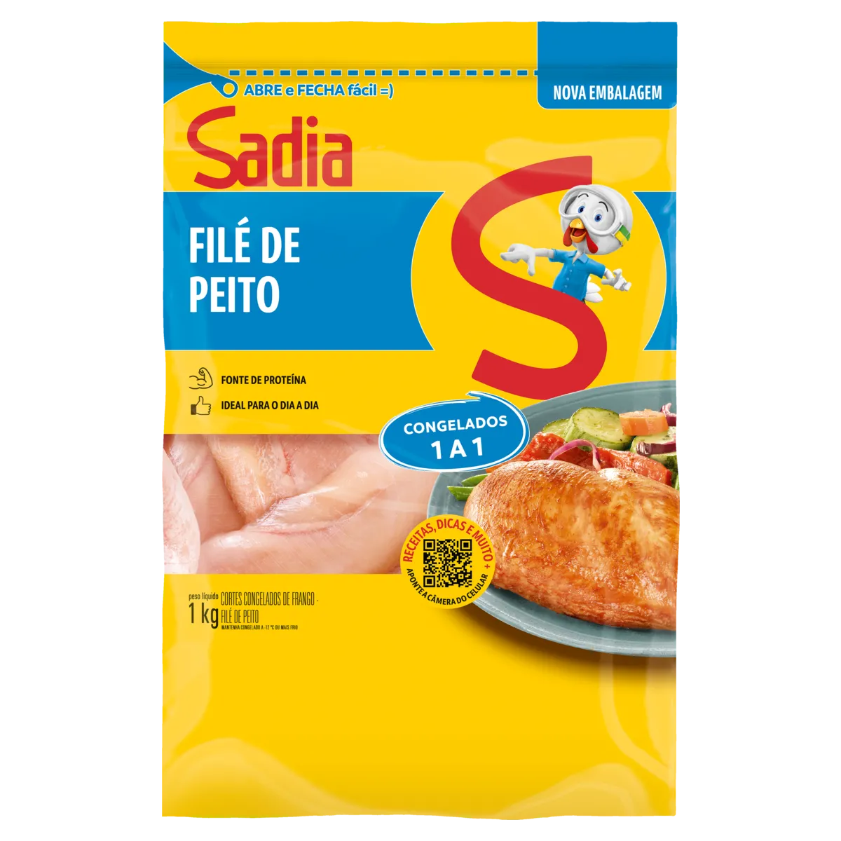 Filé Peito Frango sem Pele sem Osso Sadia 1KG
