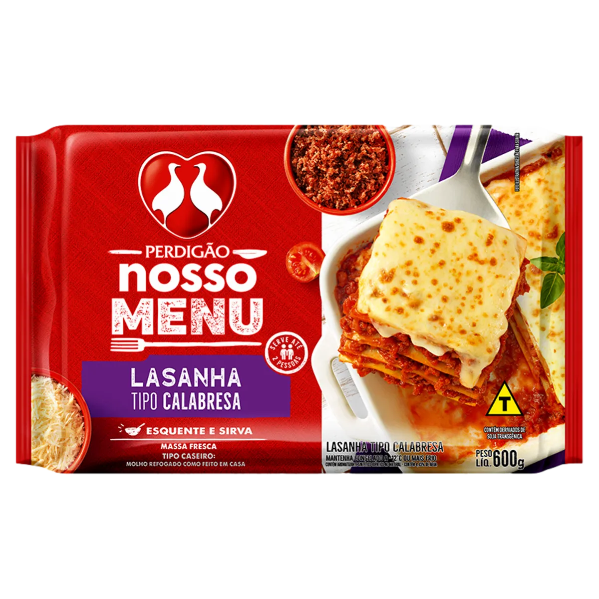 Lasanha Calabresa Nosso Menu Perdigão 600G