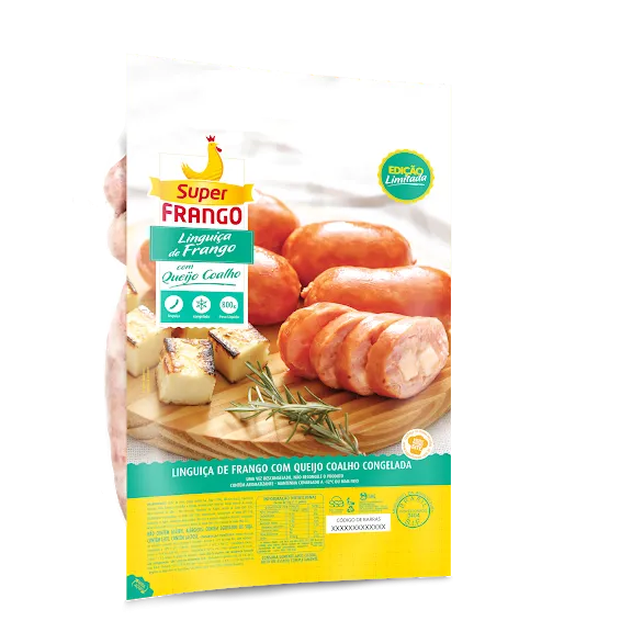 Linguiça com Queijo Coalho Super Frango 800G
