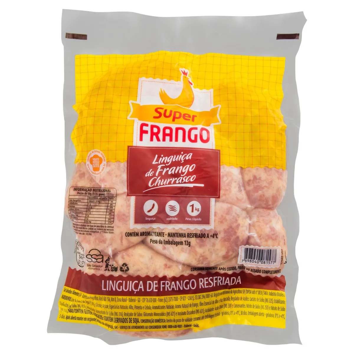 Linguiça de Frango para Churrasco Super Frango 1KG