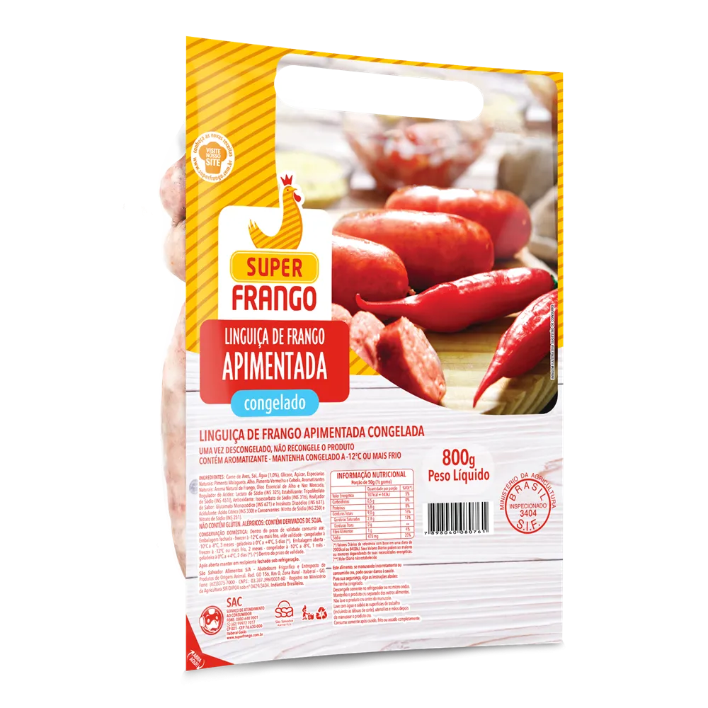 Linguiça Apimentada Super Frango 800G
