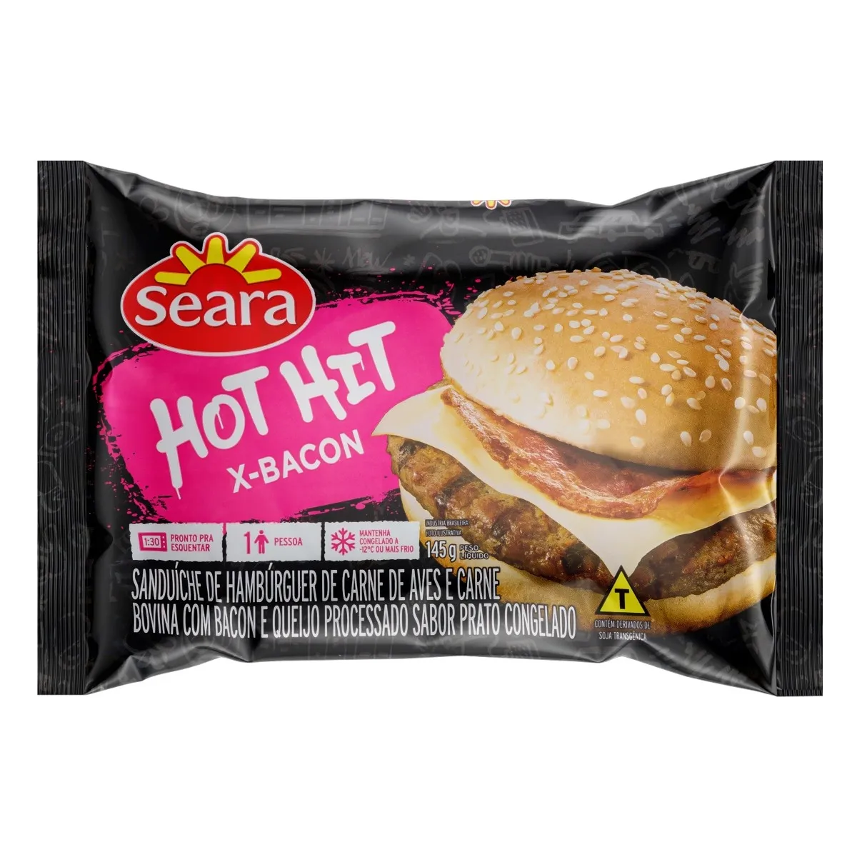 Sanduíche X-Bacon Hot Hit Seara 145G