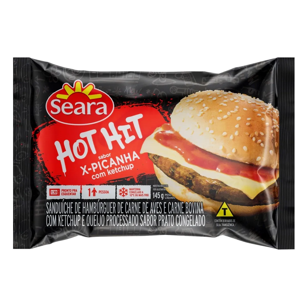 Sanduíche X-Picanha Hot Hit Seara 145G