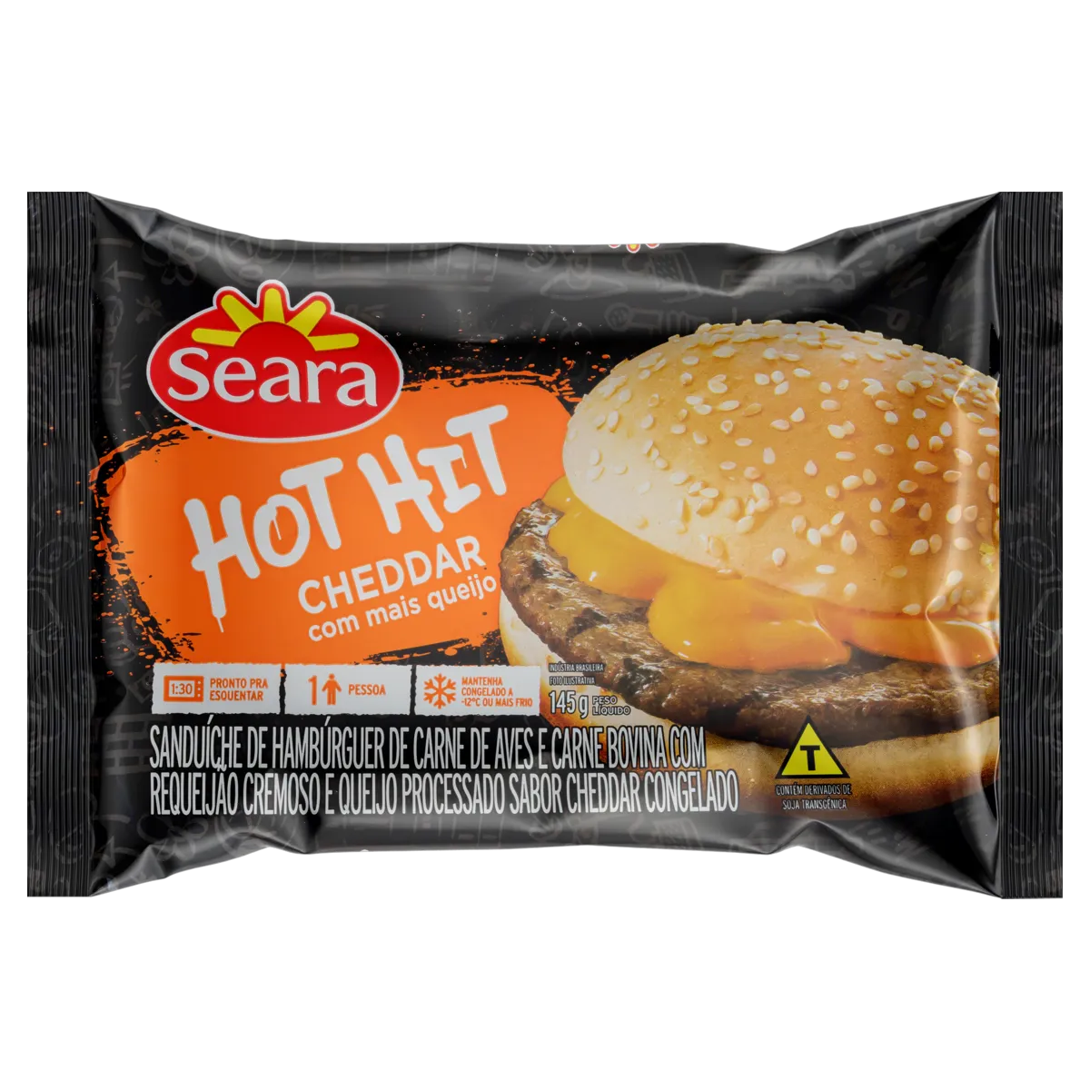 Sanduíche Cheddar Hot Hit Seara 145G