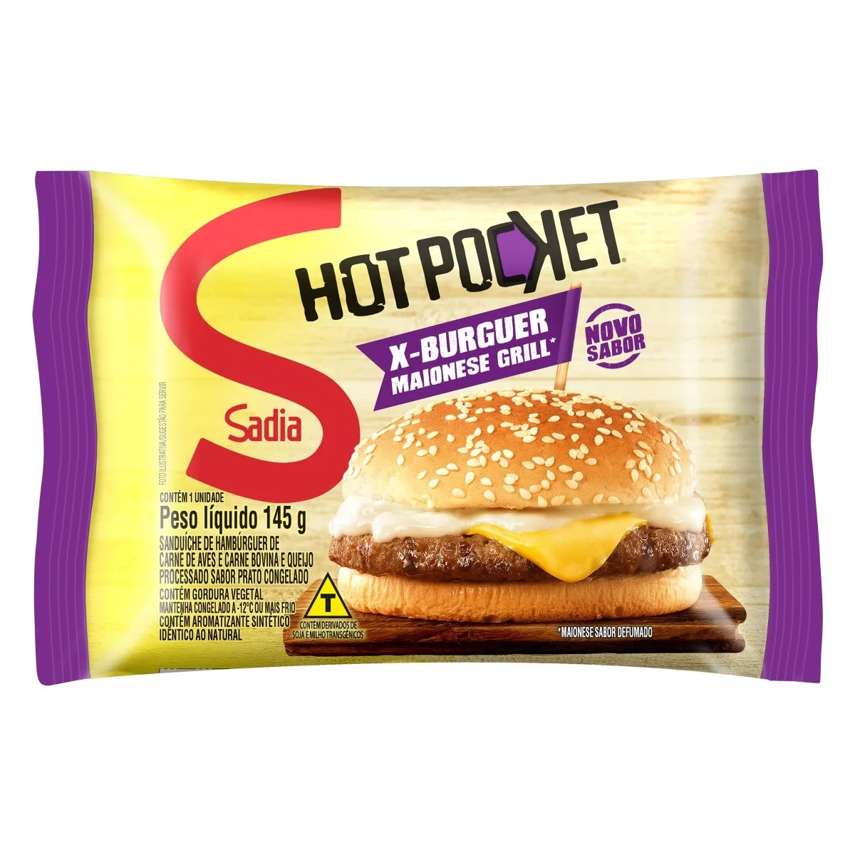 Sanduíche X-Burguer Maionese Grill Hot Pocket 145G