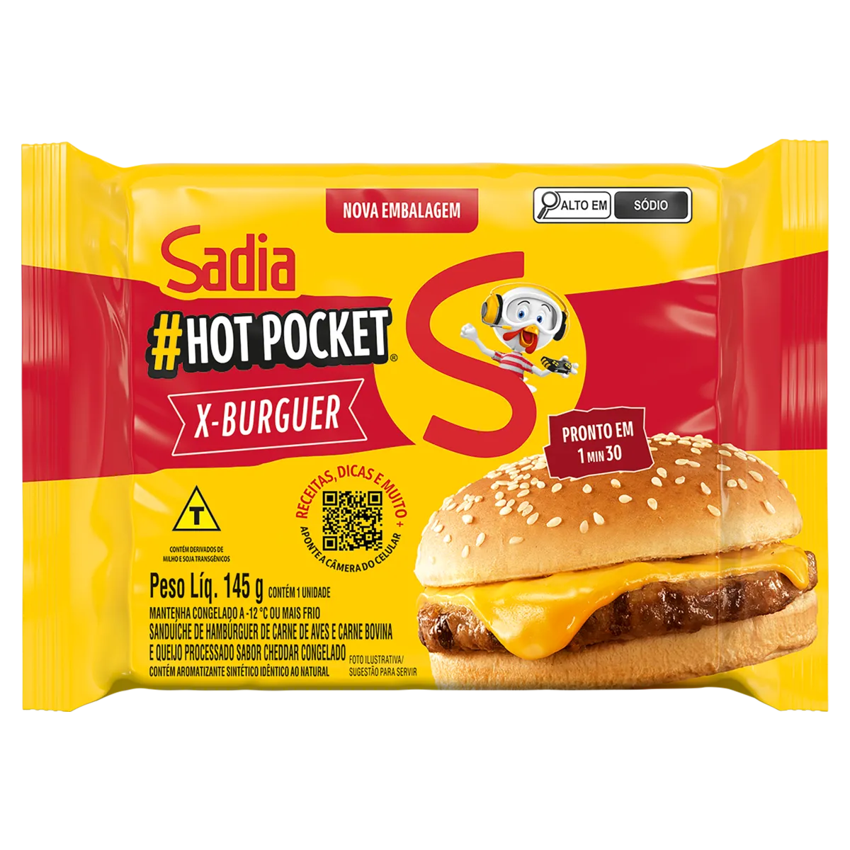 Sanduíche X-Burguer Sadia Hot Pocket 145G